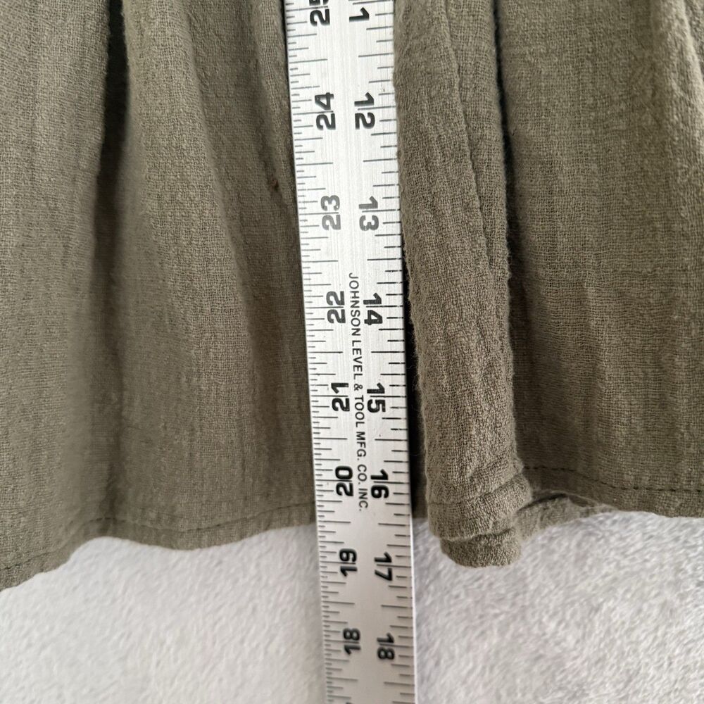 Lot of 2 Rewash Mini Skirt Womens Small Olive Green White Cotton Gauze Pull On - Picture 3 of 13